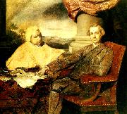 Sir Joshua Reynolds lord rockingham and his secretary, edmund burke china oil painting artist